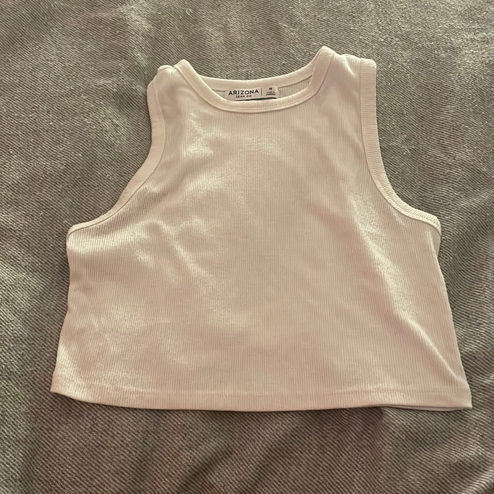 white halter neck crop top